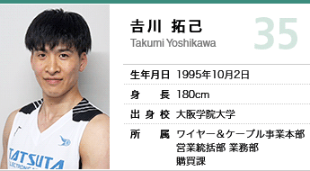 吉川　拓己（背番号35）